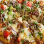 Cheesy Homemade Vegetable Pizza First Image