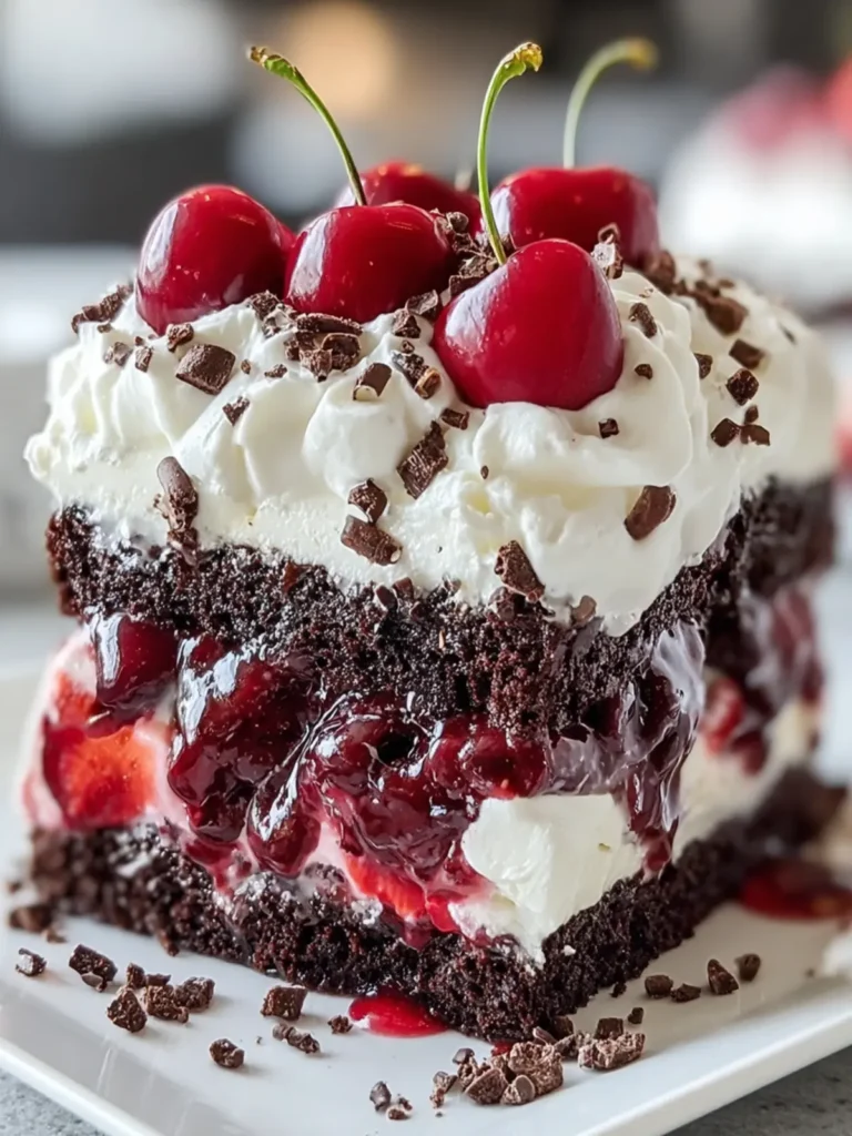 Decadent Chocolate Cherry Layer Cake First Image