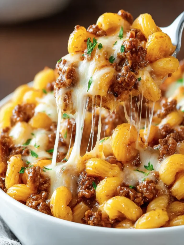 Cheesy Beef Macaroni Pasta Dish First Image
