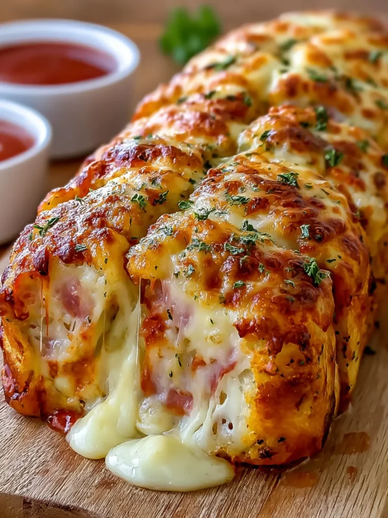 Cheesy Stuffed Pizza Bread Roll First Image