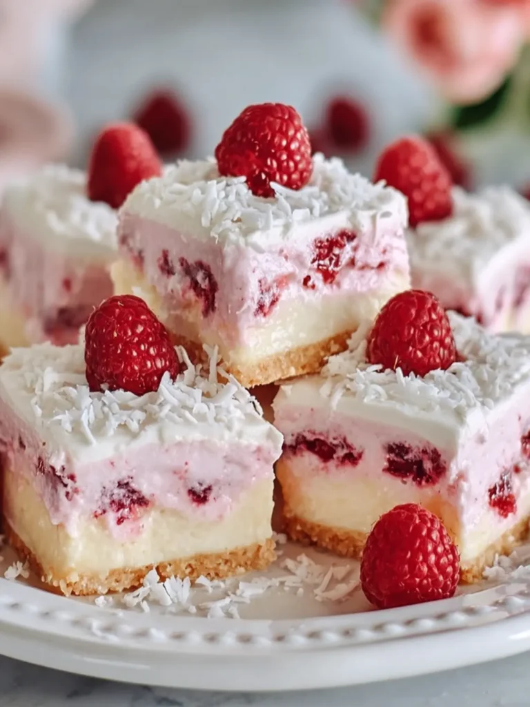 Raspberry Coconut Dessert Bars First Image