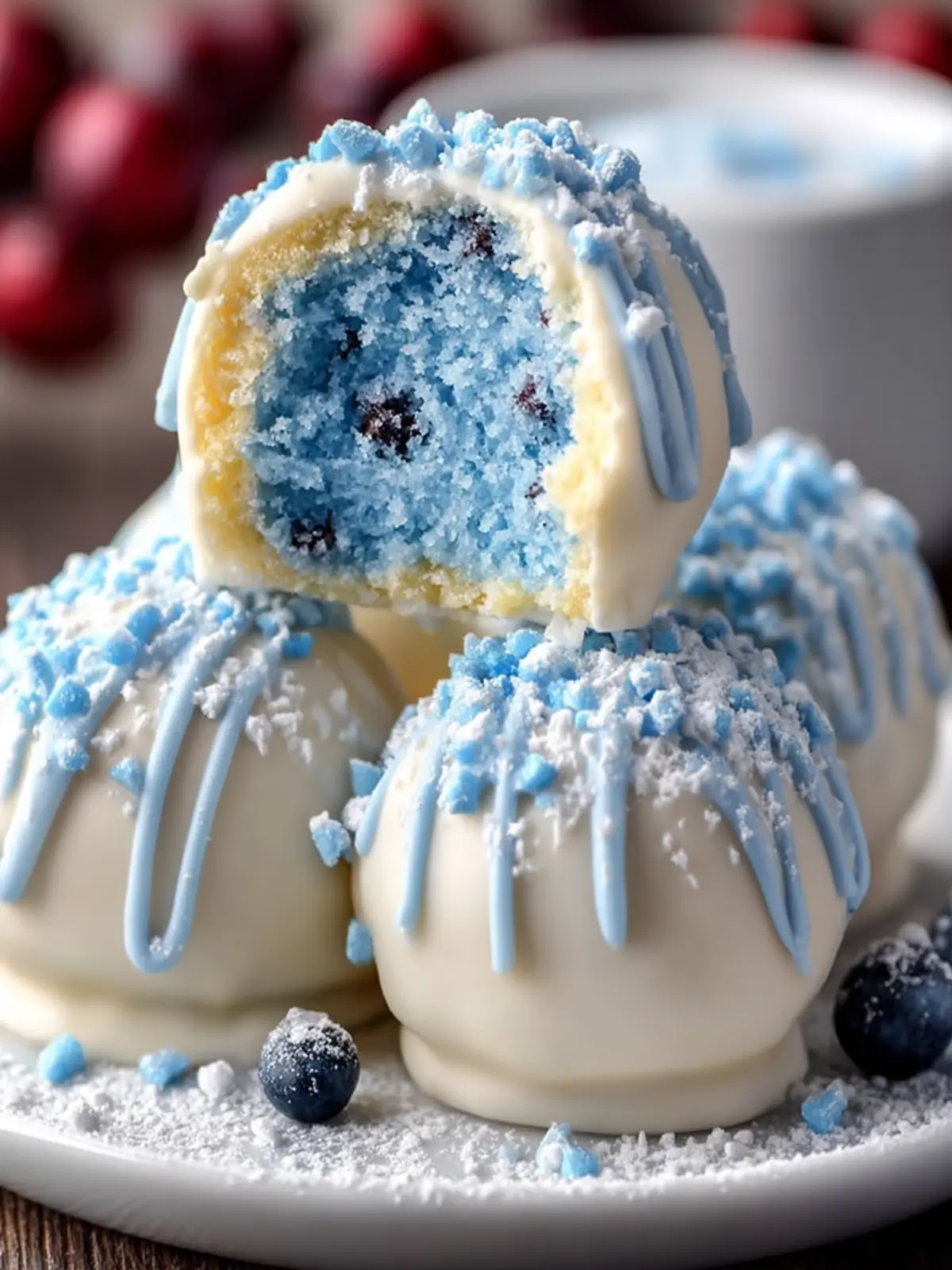 Winter Wonderland Blue Cake Balls First Image