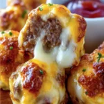 Cheesy Stuffed Meatball Appetizer First Image