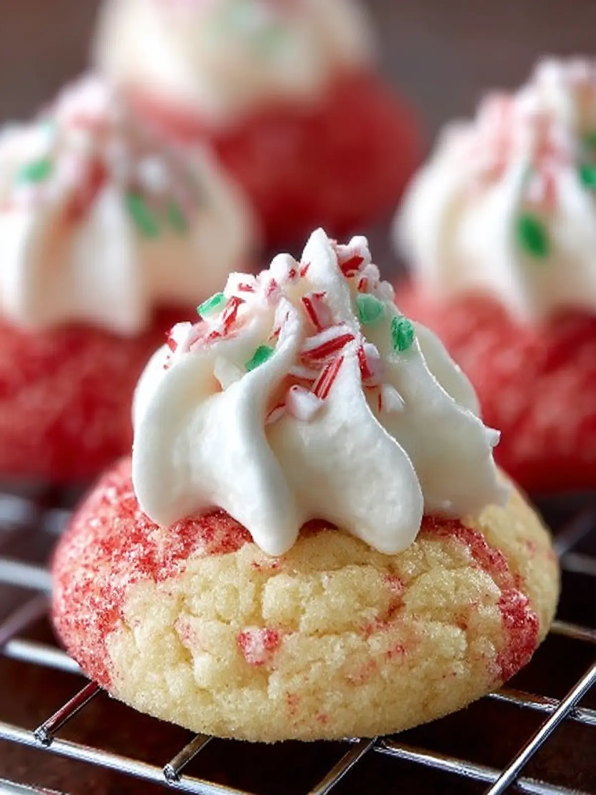 Holiday Peppermint Blossom Cookies First Image
