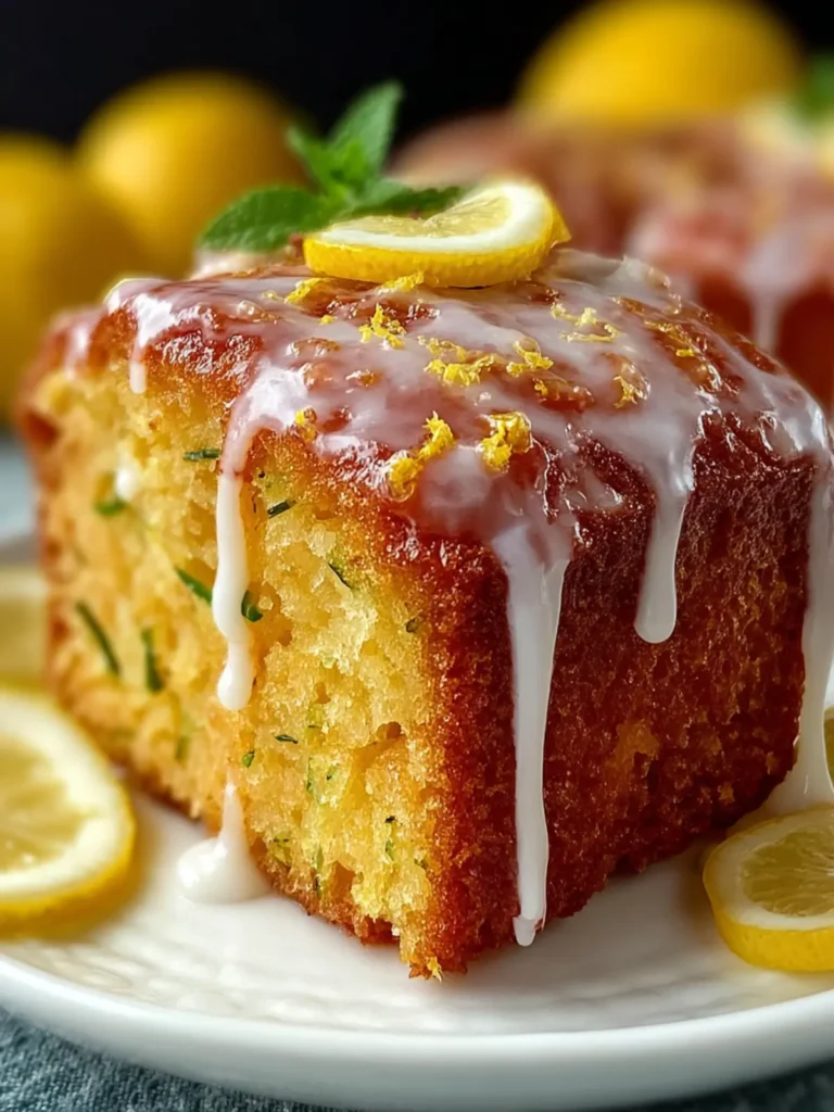 Moist Lemon Zucchini Cake with Sweet Glaze First Image