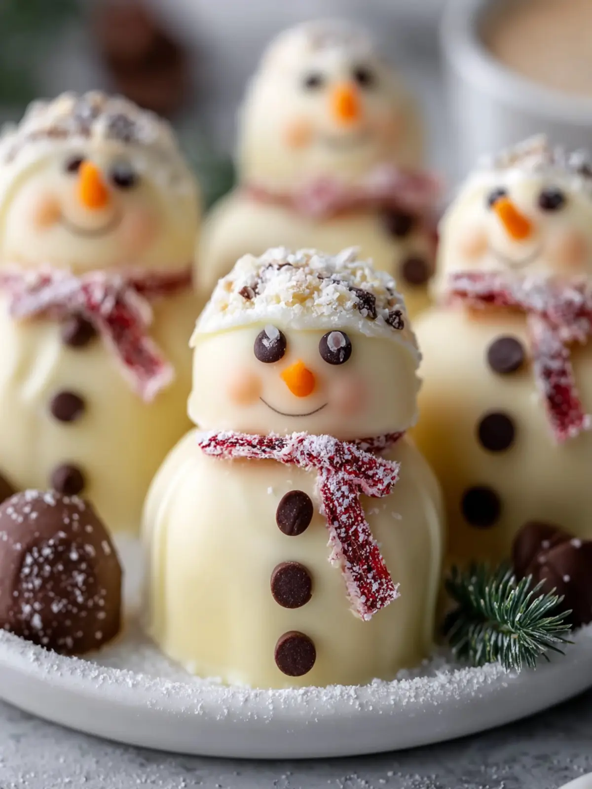 White Chocolate Snowman Treats First Image
