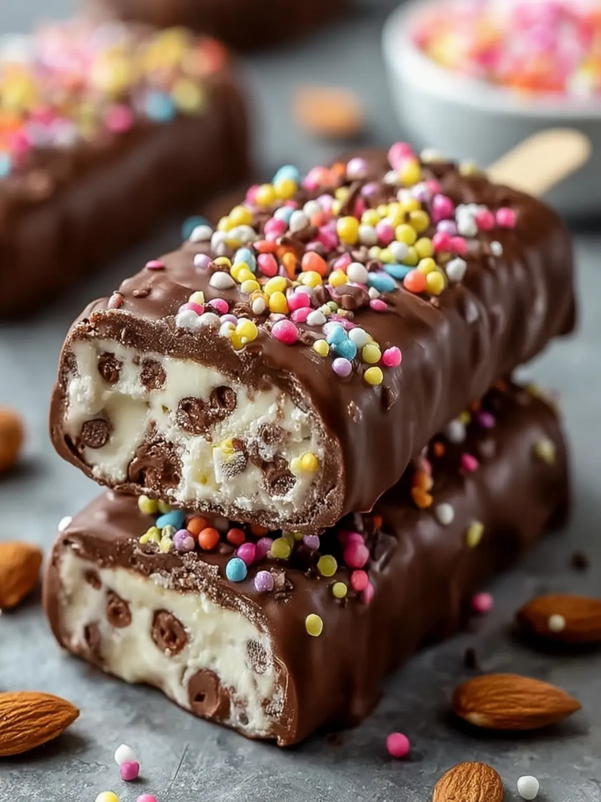 Chocolate-Covered Ice Cream Bars First Image
