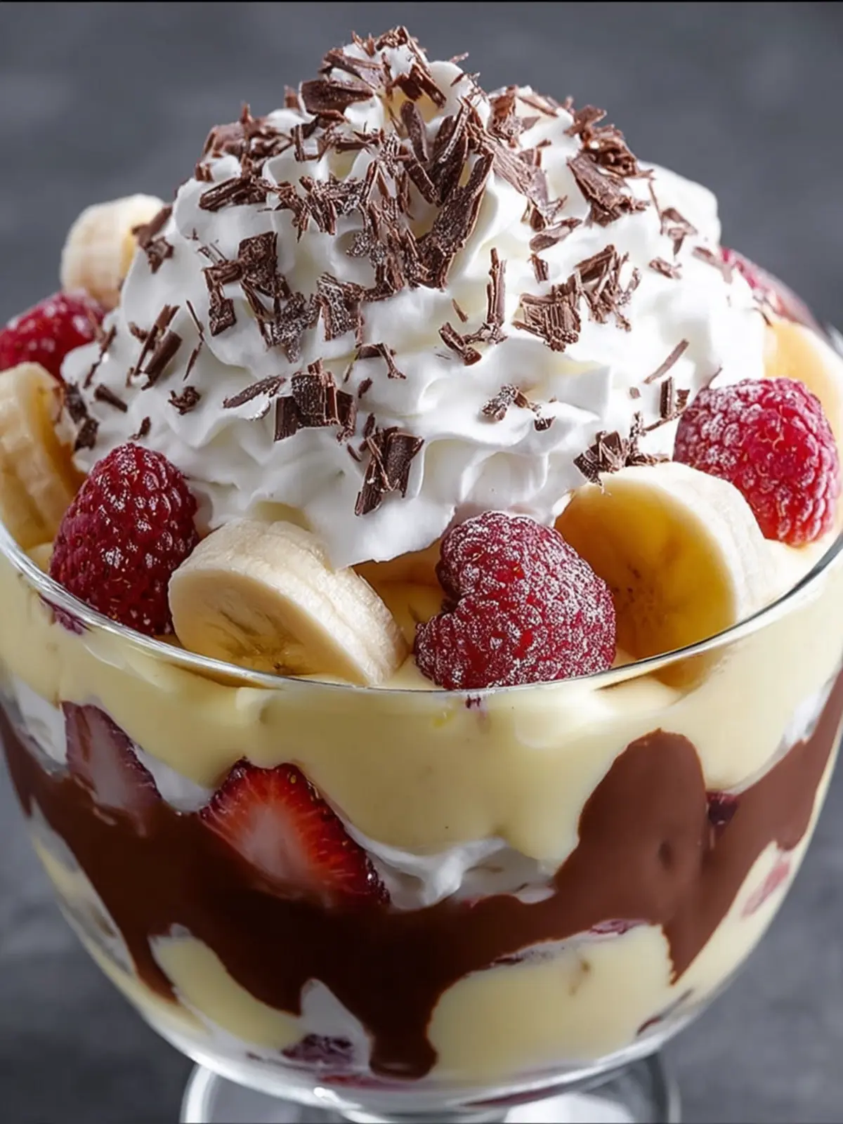 Creamy Fruit Chocolate Trifle First Image