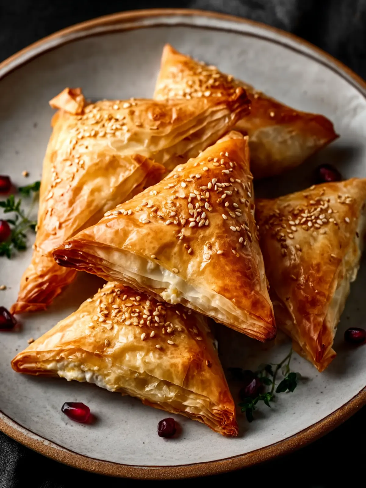 Pumpkin Ricotta Stuffed Phyllo Triangles First Image