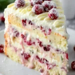 White Chocolate Cranberry Layered Cake First Image