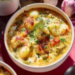 (High Protein) Creamy Chicken Gnocchi Soup First Image