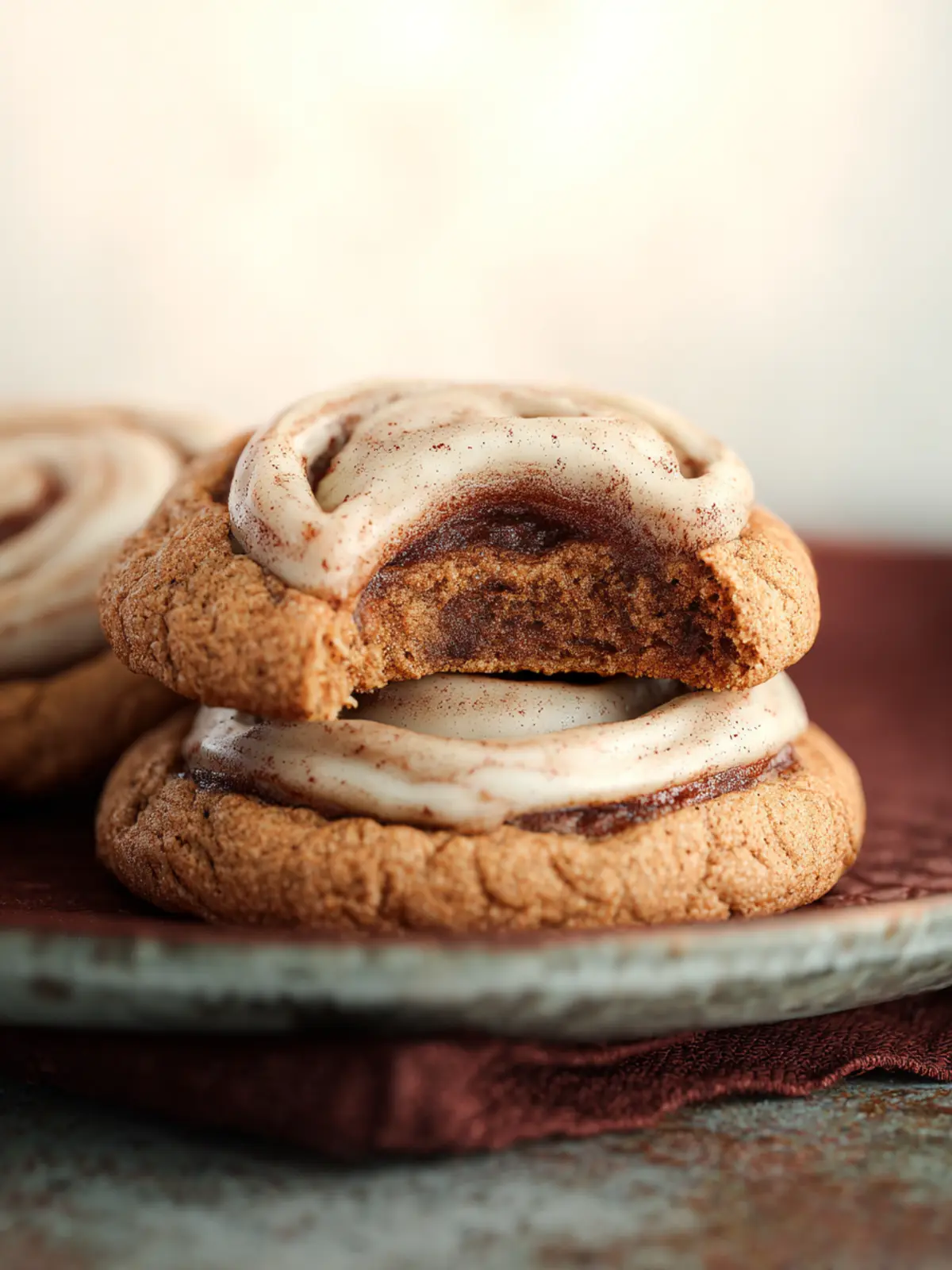Easy Bakery-Style Cinnamon roll cookies First Image