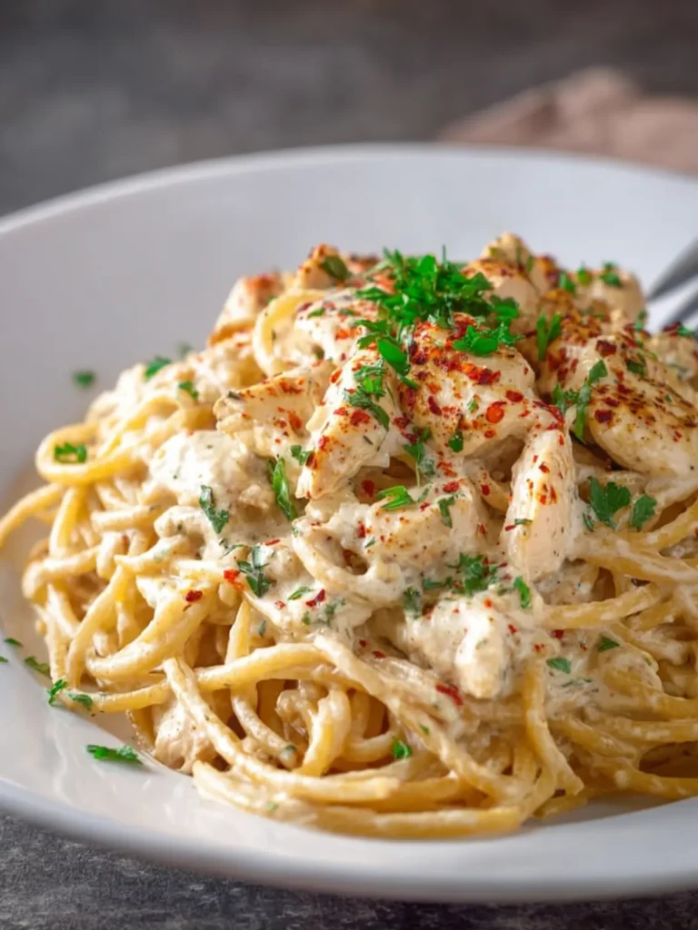 Creamy Cajun Chicken Spaghetti with Garlic Mozzarella Sauce – A Bold, Comforting Pasta You’ll Crave Again and Again First Image