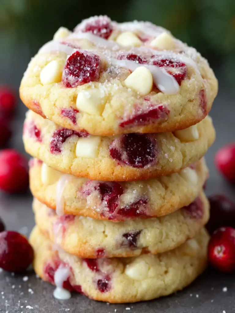 Fresh Cranberry White Chocolate Cookies First Image