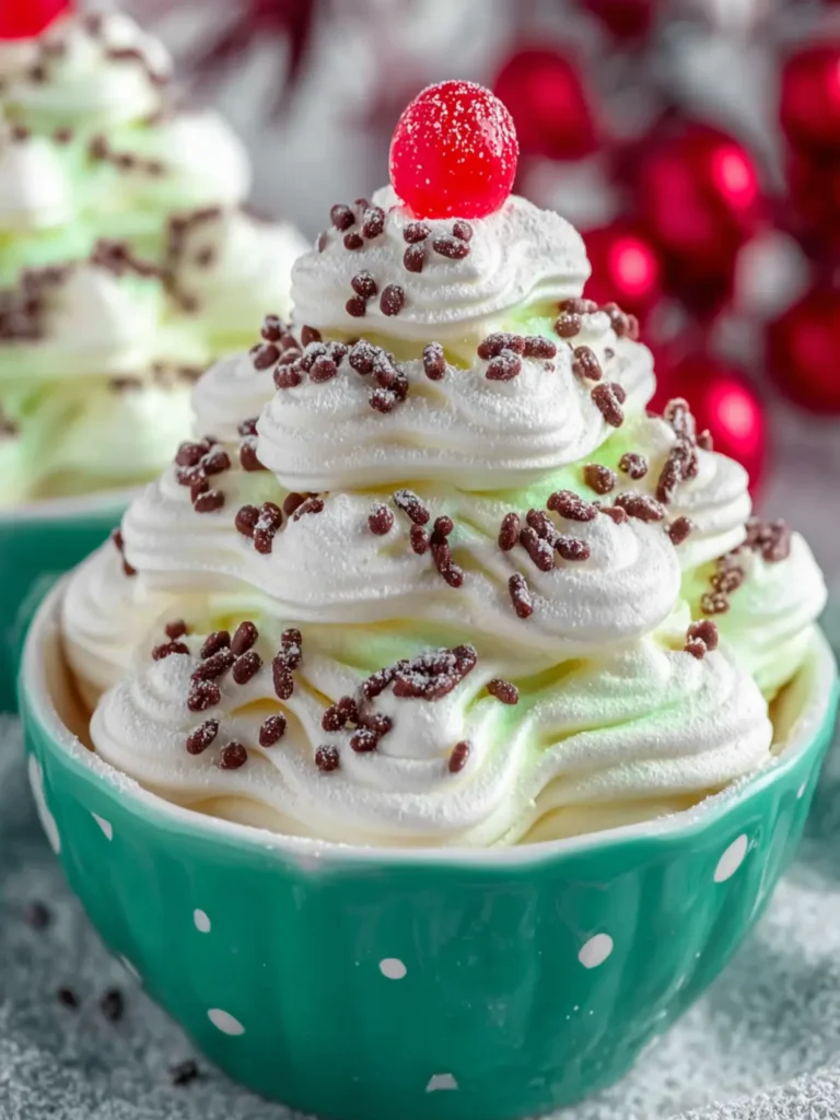 Christmas Tree Meringue Cookies First Image