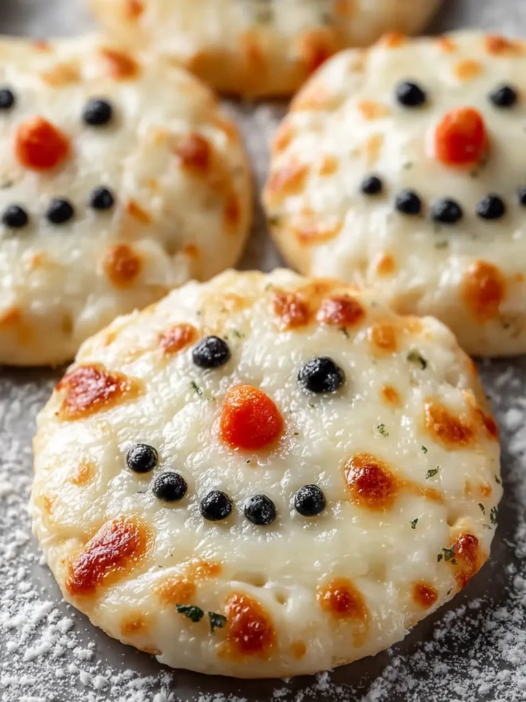 Cheesy Mini Snowman Pizzas: A Fun Winter Treat for Kids First Image