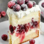 White Chocolate Cranberry Cheesecake Cake First Image