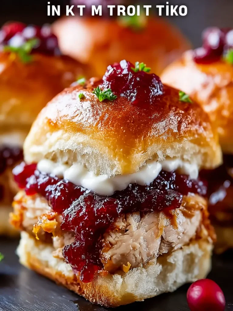 Savory Turkey Cranberry Sliders: Quick Thanksgiving Bliss First Image