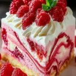 Raspberry Swirl Ice Cream Cake – Recette Facile et Délicieuse Sans Cuisson First Image