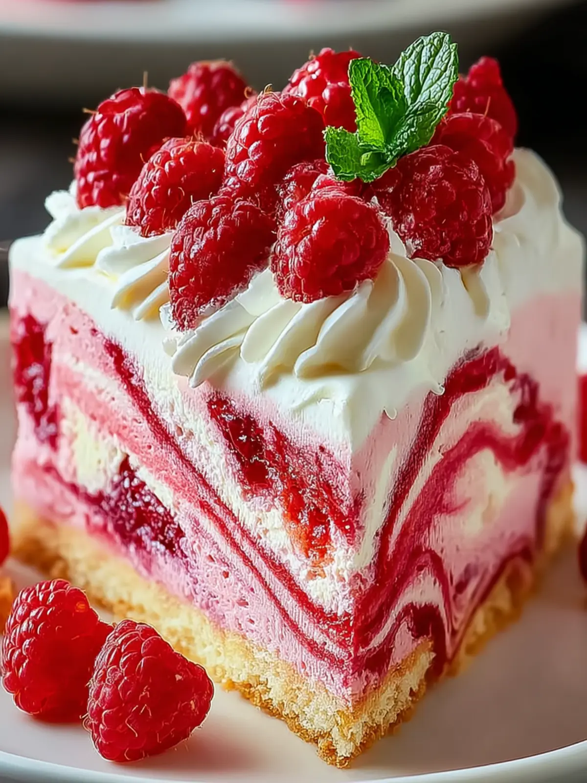 Raspberry Swirl Ice Cream Cake – Recette Facile et Délicieuse Sans Cuisson First Image