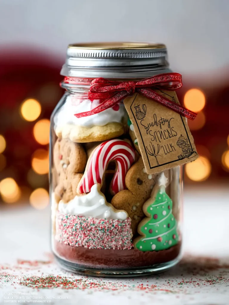 Christmas Cookies in a Jar & Free Printable First Image