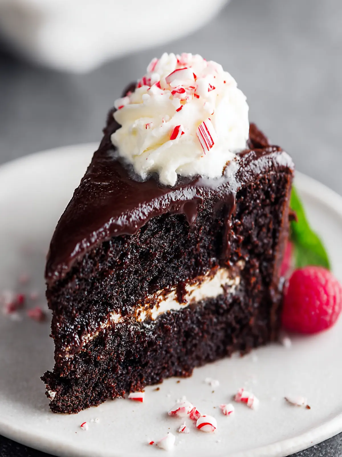 Fudgy Peppermint Chocolate Cake First Image