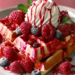 Red Velvet Marble Waffles: A Fluffy Twist on Breakfast Fun First Image