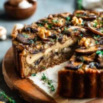 Irresistible Vegan Mushroom and Walnut Savory Cake Recipe First Image