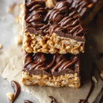 No Bake Chocolate Peanut Butter Chex Bars First Image