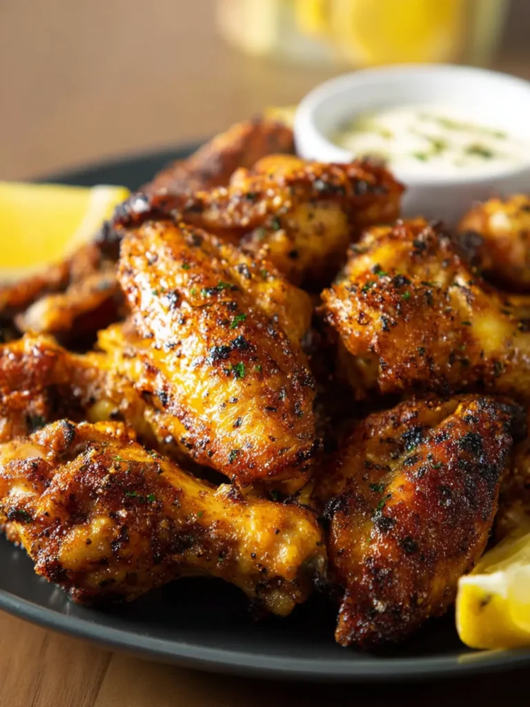 Baked Lemon Pepper Wings Recipe First Image