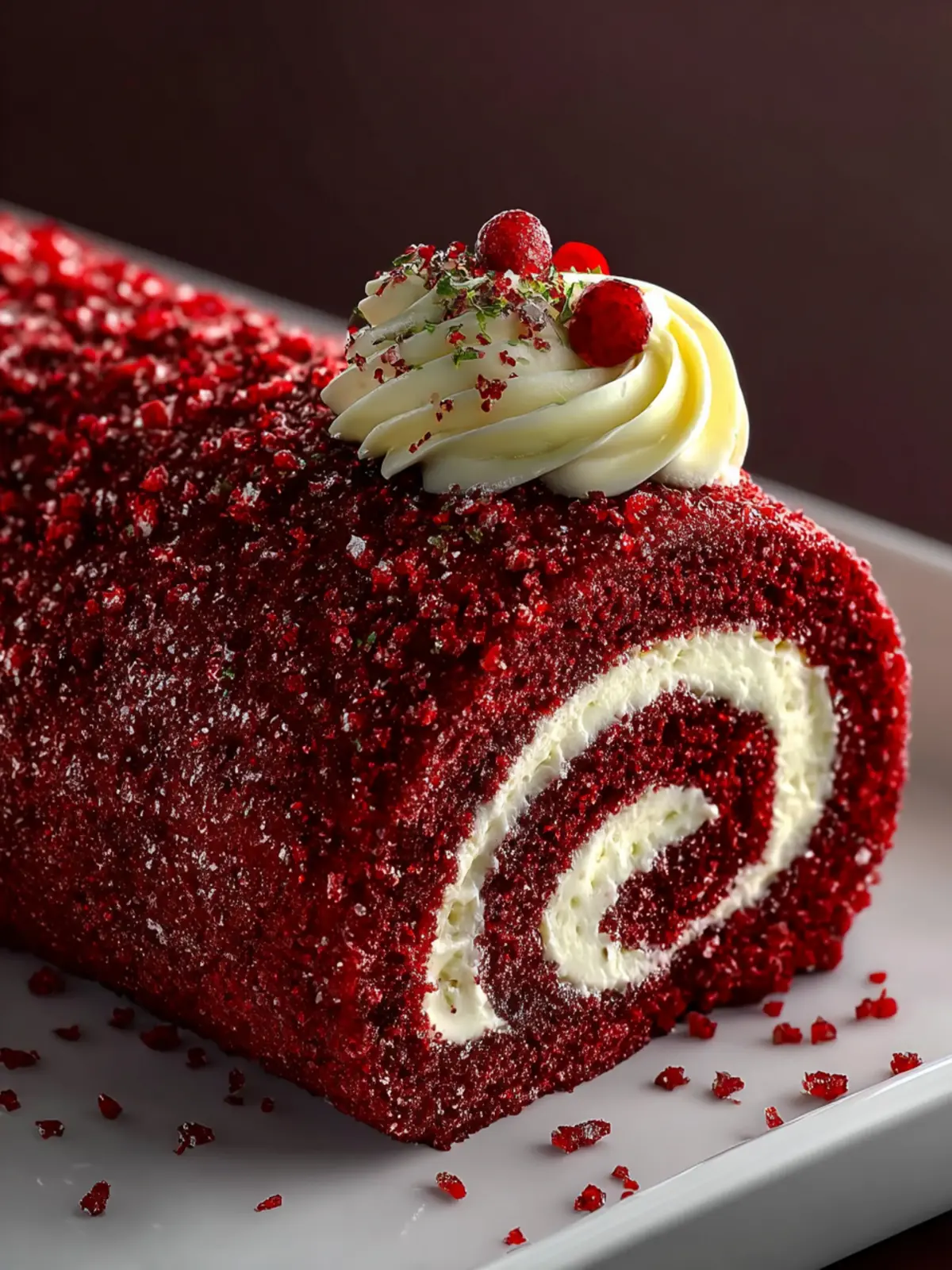Christmas Red Velvet Cake Roll First Image
