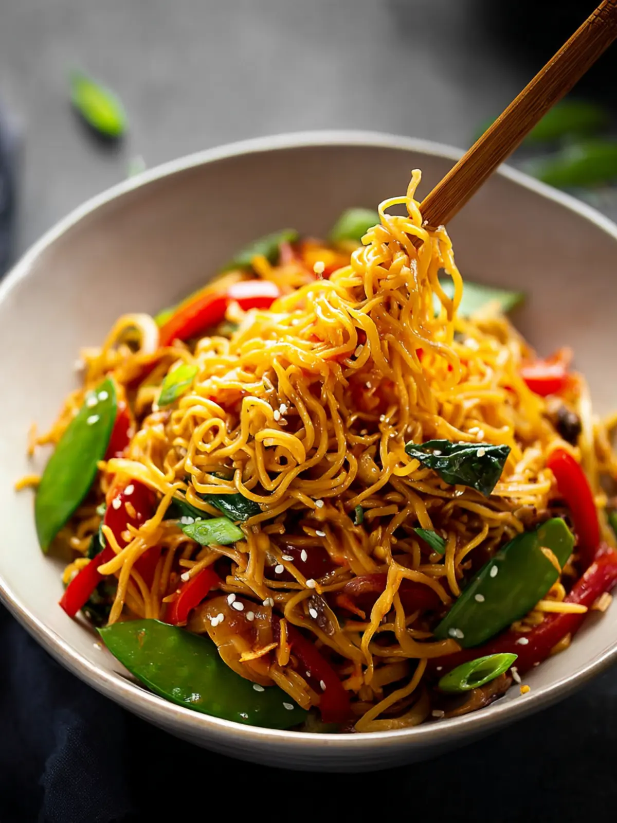 Quick Homemade Vegetable Lo Mein (Vegan Option) First Image