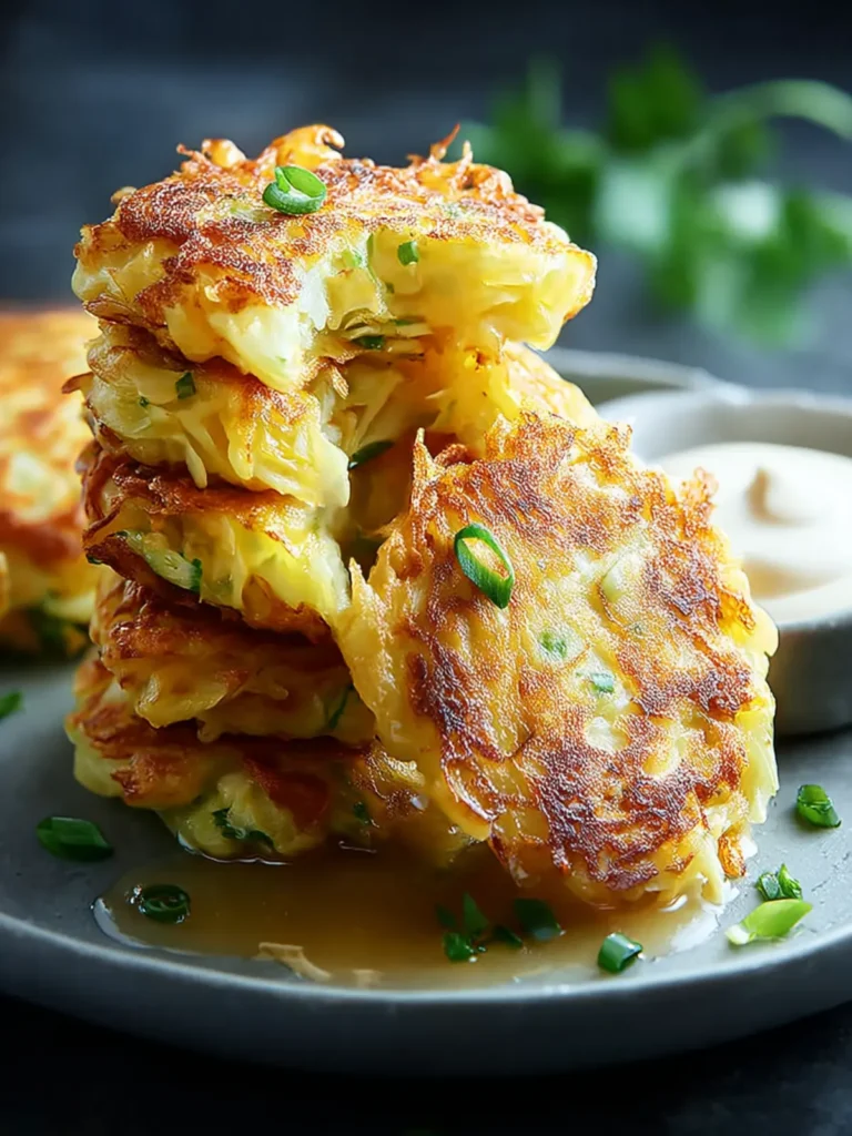 Cabbage Egg Fritters: Delightfully Cheesy and Crispy First Image