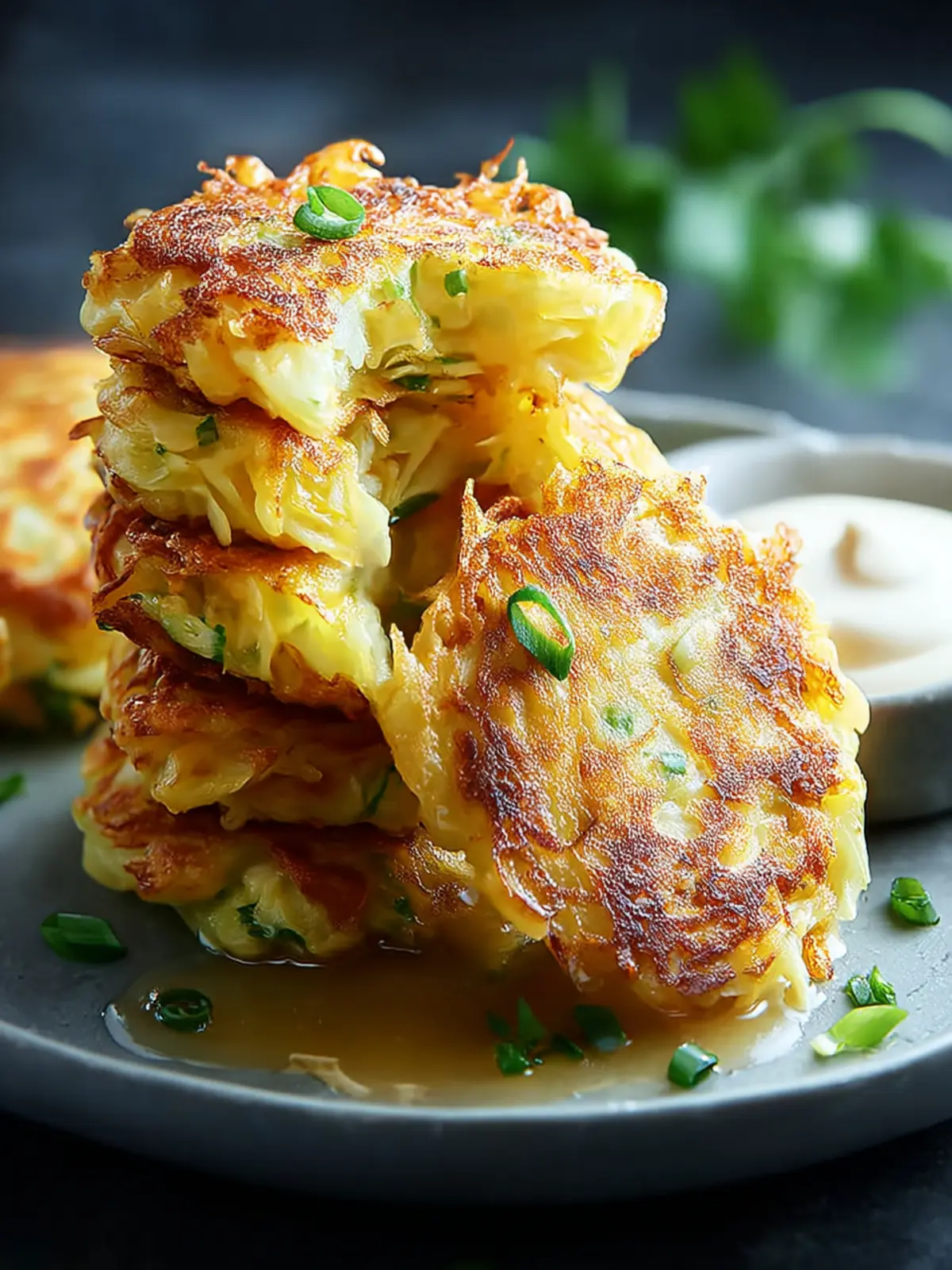 Cabbage Egg Fritters: Delightfully Cheesy and Crispy First Image