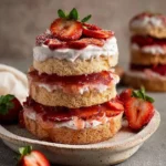 Strawberry Angel Food Cake Stacks First Image