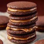 Chocolate Caramel Sandwich Cookies First Image
