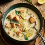Creamy Tuscan Lemon Artichoke Soup First Image