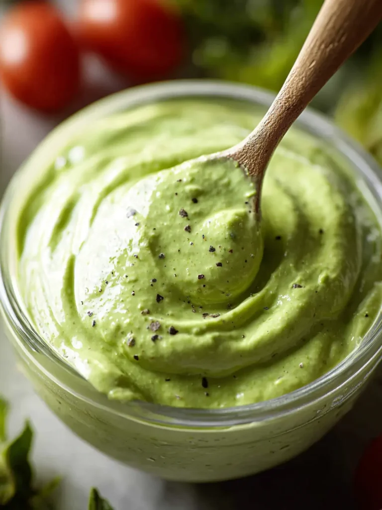Easy Avocado Green Goddess Dressing with Greek Yogurt First Image