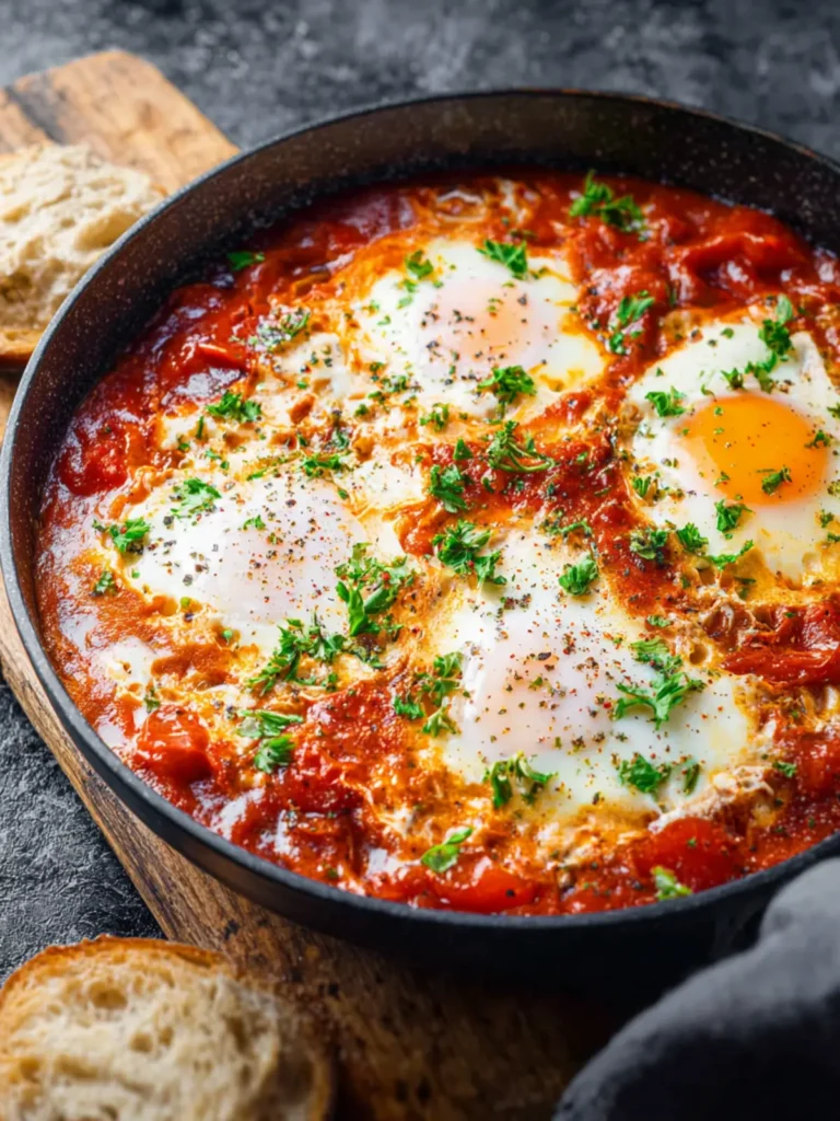 Easy Shakshuka (Eggs Poached in Tomato Sauce) First Image