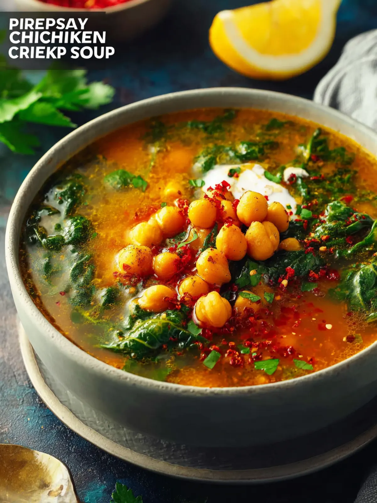 Persian Inspired Zesty Chickpea Soup First Image