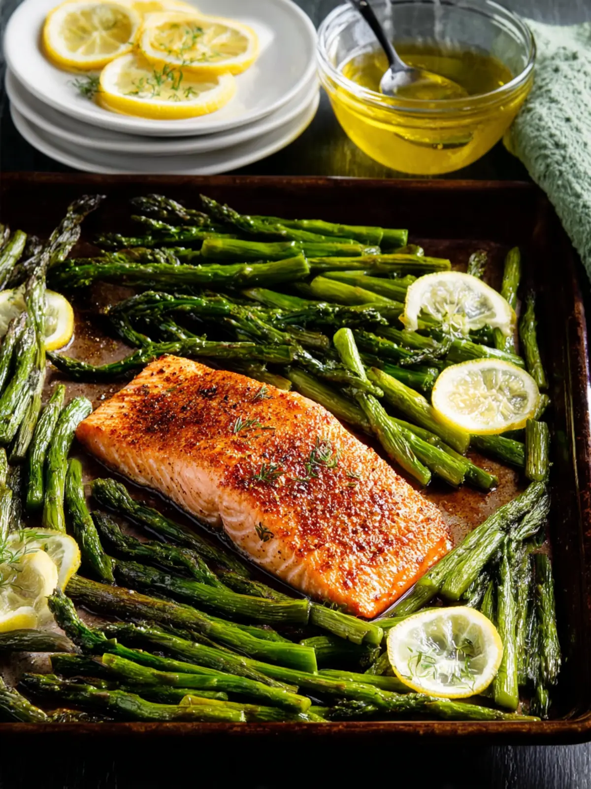 Sheet Pan Salmon and Asparagus First Image