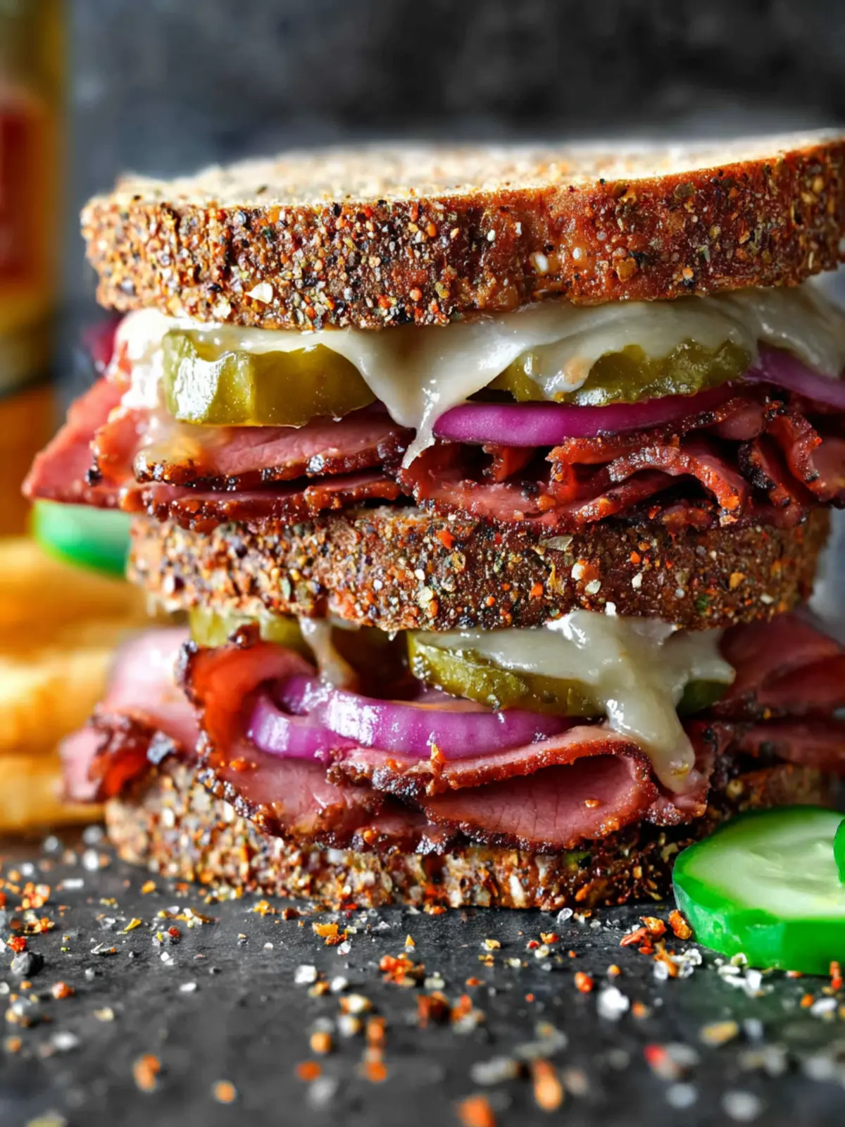 Slow Cooker Pastrami Sandwich First Image