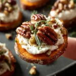 Sweet Potato Slices with Whipped Ricotta and Pecans First Image