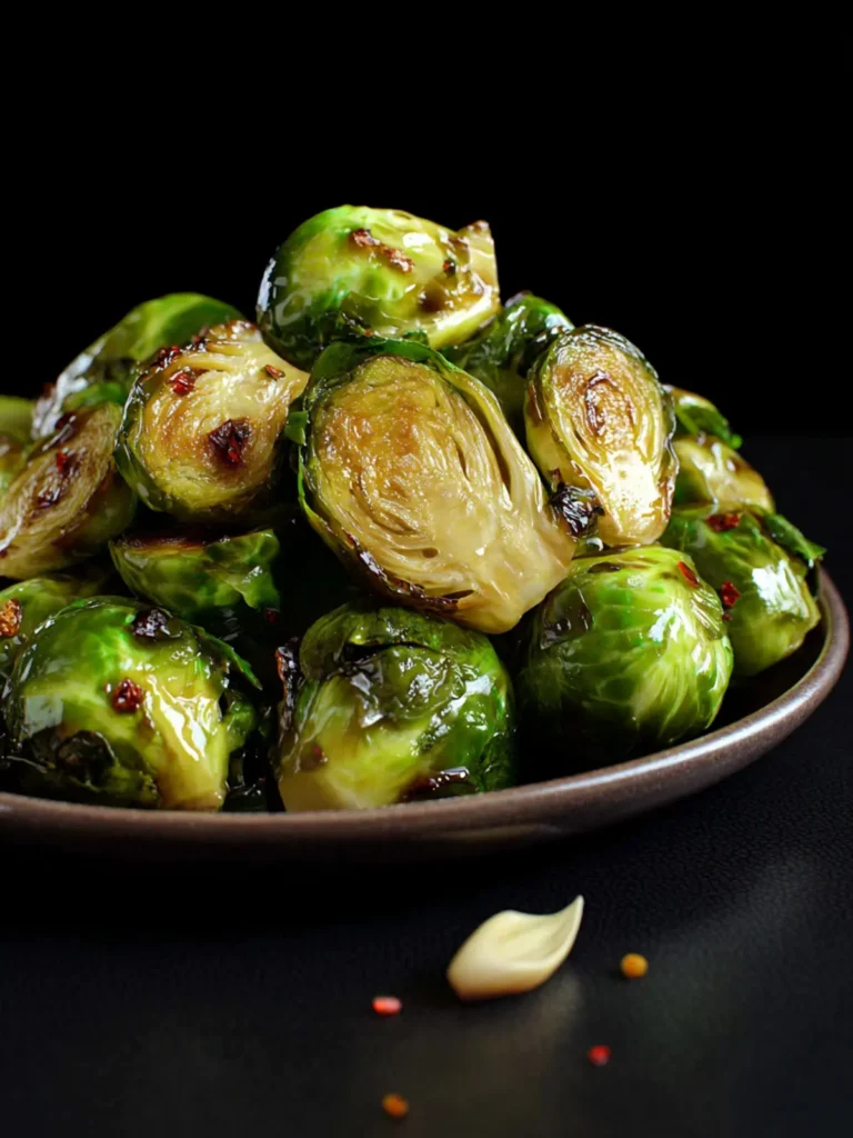 Lemon Garlic Brussels Sprouts First Image