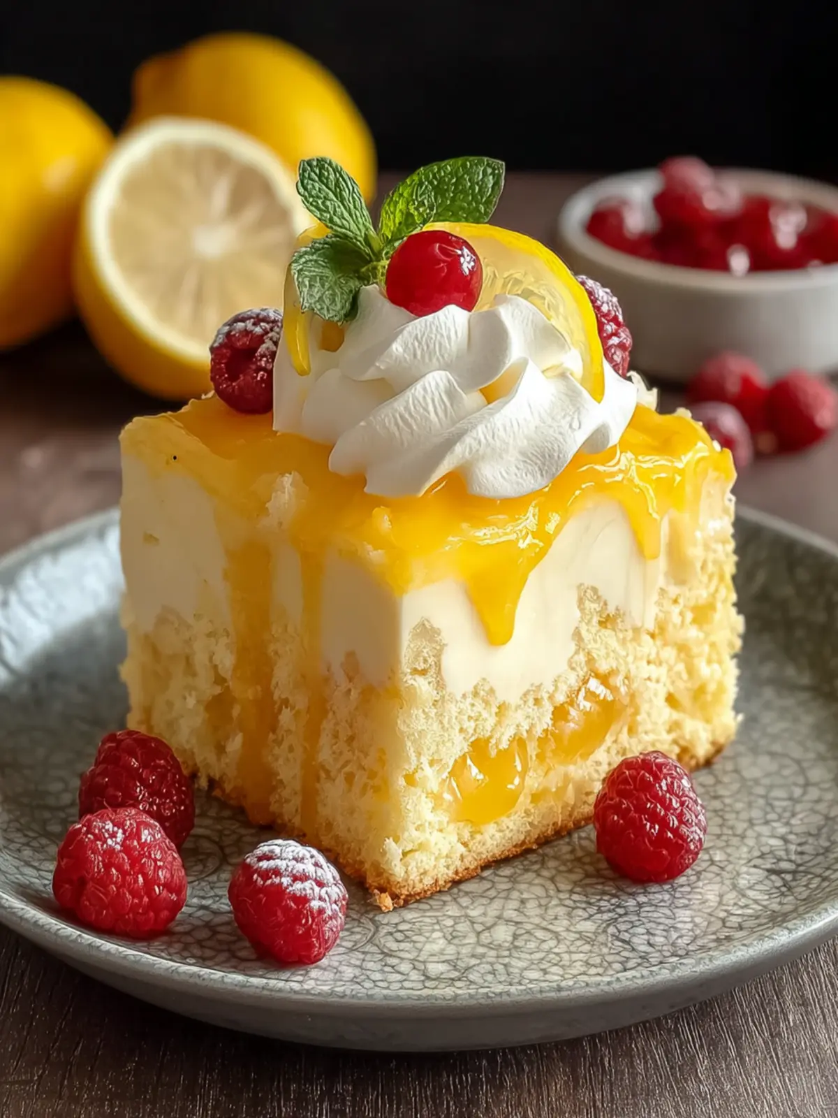 Lemon Pudding Poke Cake First Image