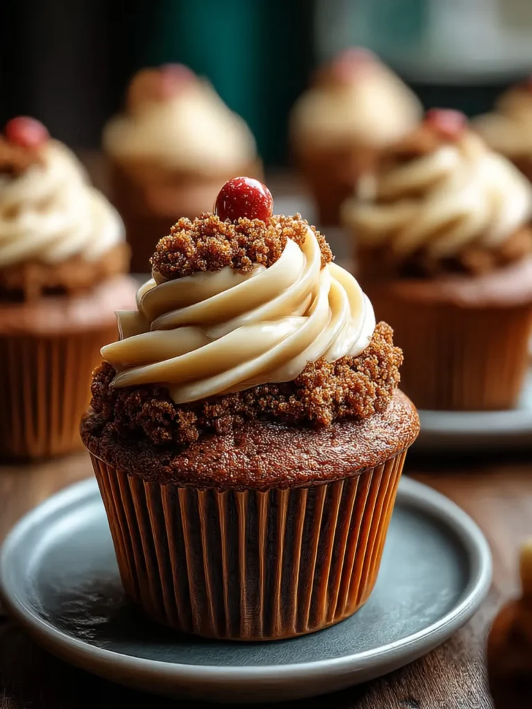 Sticky Spiced Gingerbread Cupcakes First Image