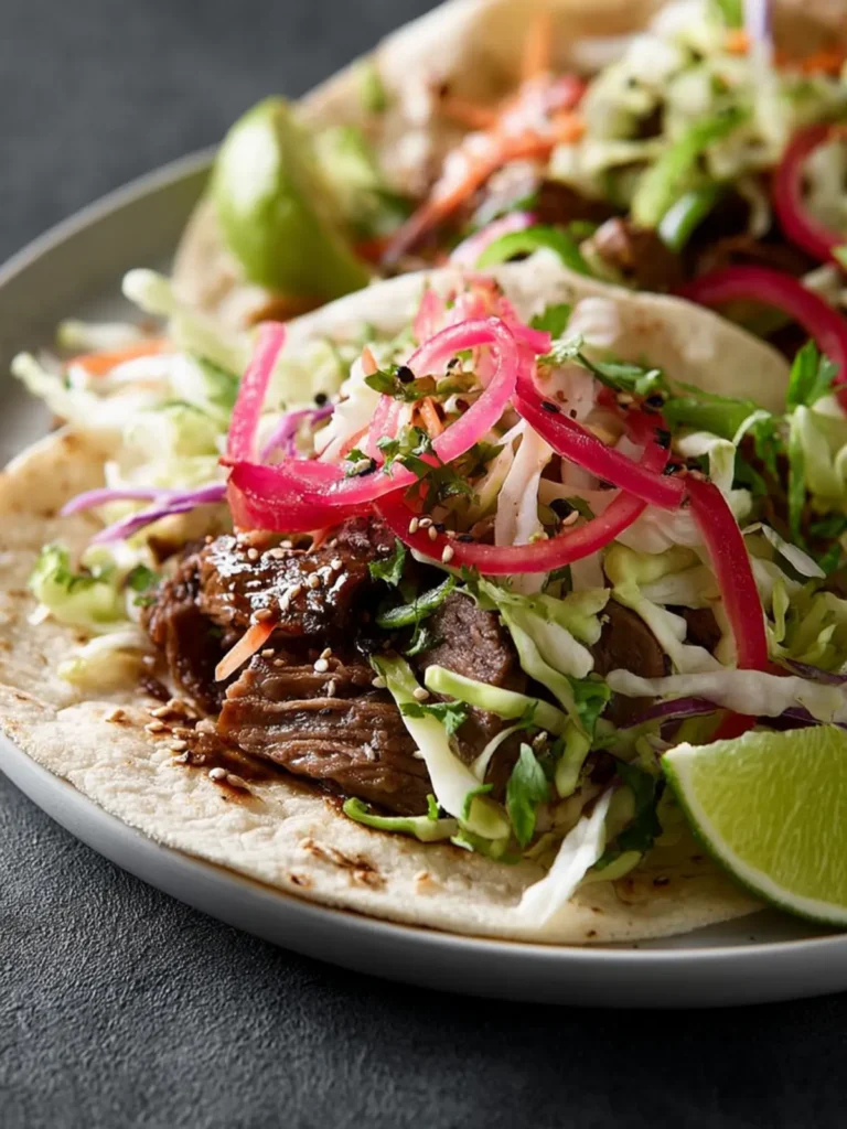 Teriyaki Beef Tacos First Image